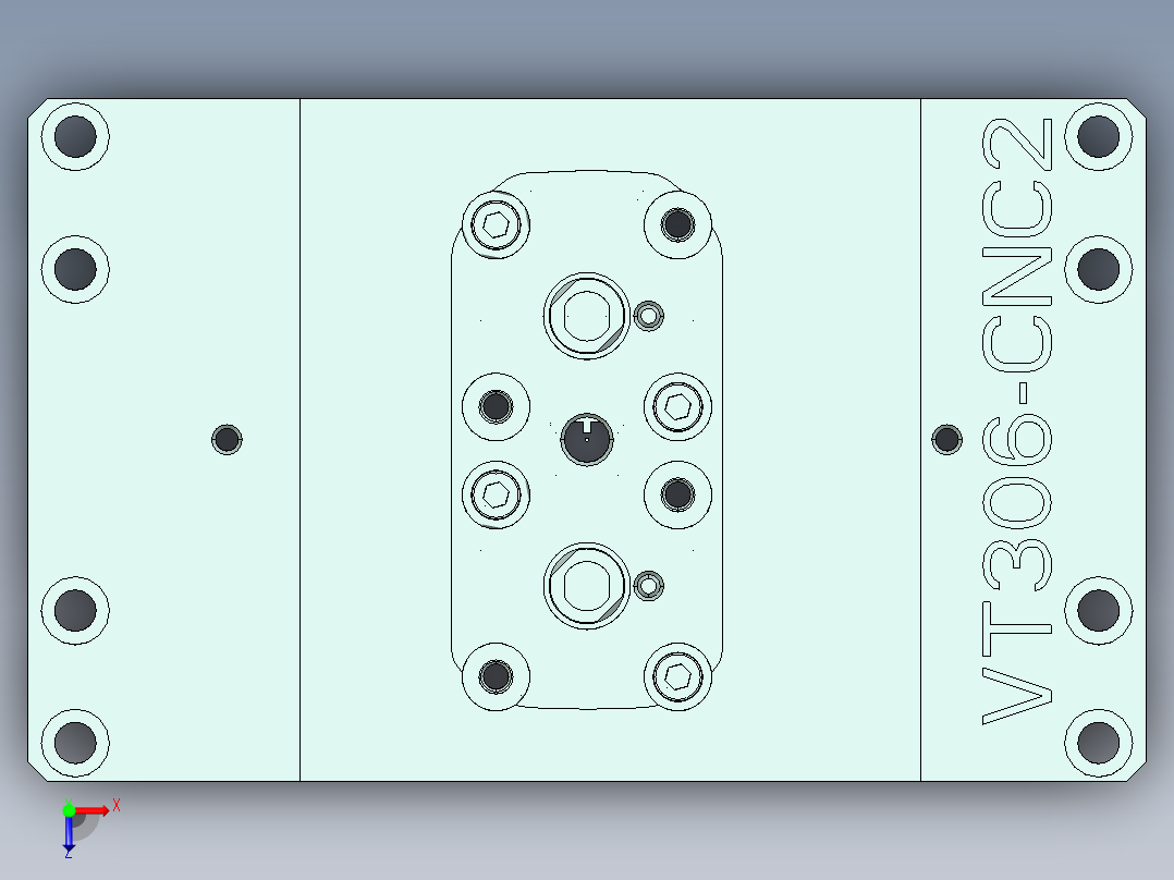 VT306-笔记本CNC工装夹具三维模型CNC2俯视图