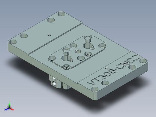 VT306-笔记本CNC工装夹具三维模型CNC2正等轴测缩略图