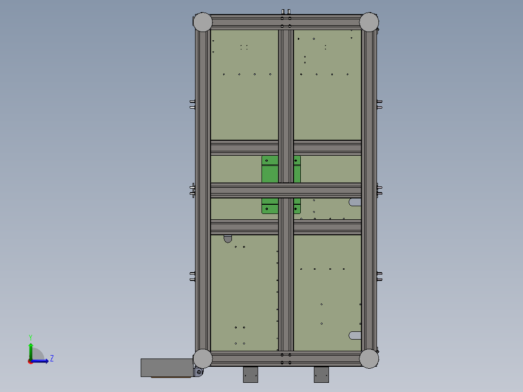 全自动贴标签检测（sw18可编辑+bom）左视图