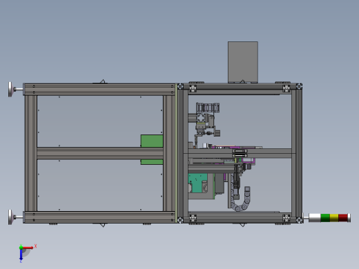 全自动贴标签检测（sw18可编辑+bom）俯视缩略图