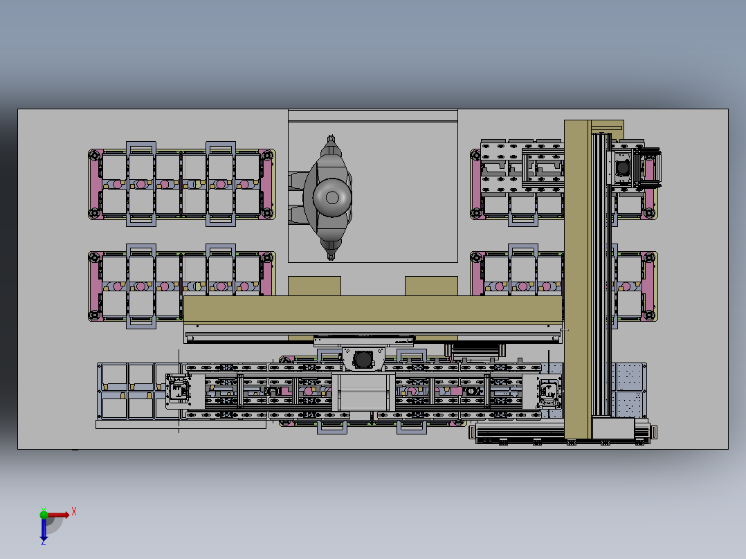 极片检测机sw24可编辑俯视图