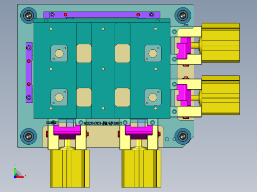 NB3236-WLAN-笔记本CNC工装夹具三维模型CNC1粗铣内腔-20200915前视缩略图