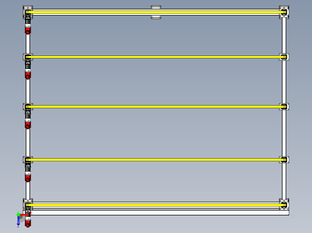 双层带动力输送平台设计俯视图