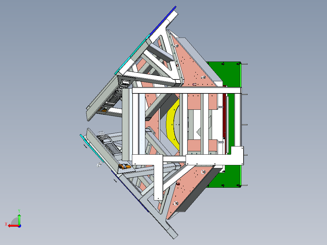 焊接旋转台后视图