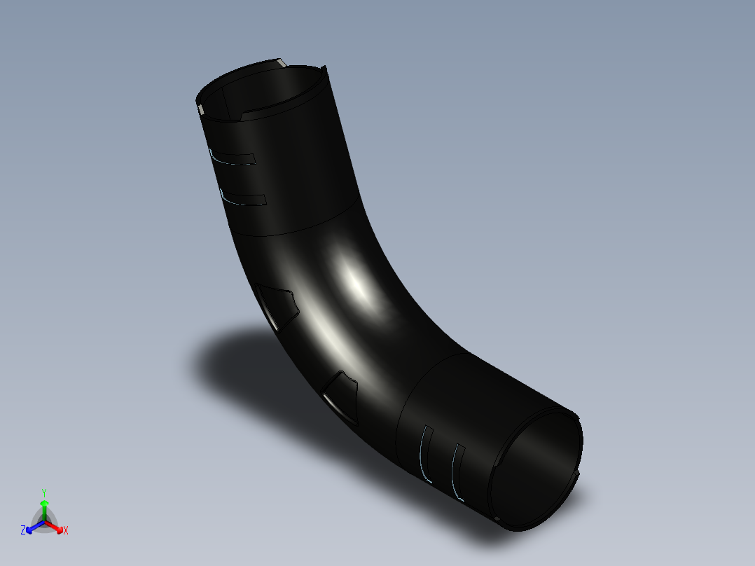 精益管 (51)正等轴测图