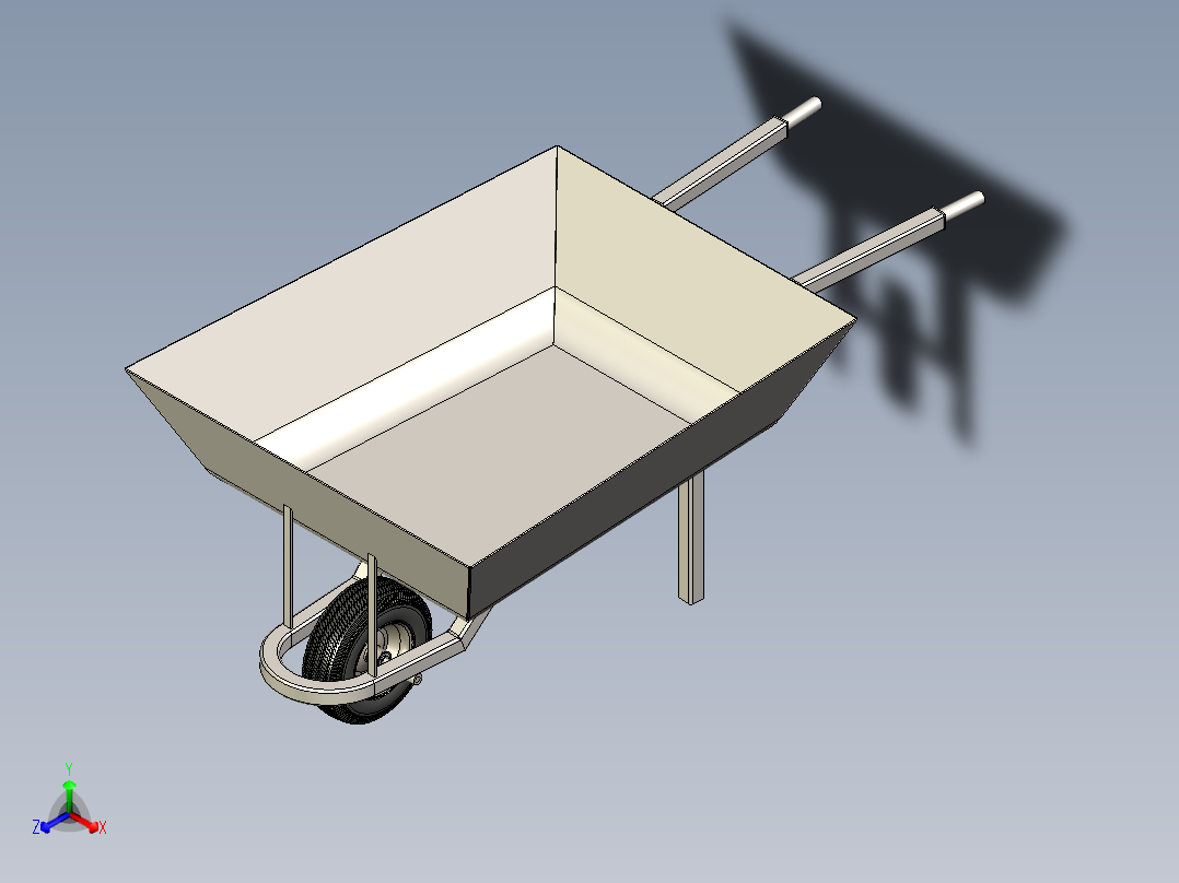 B3003345-独轮车主视图