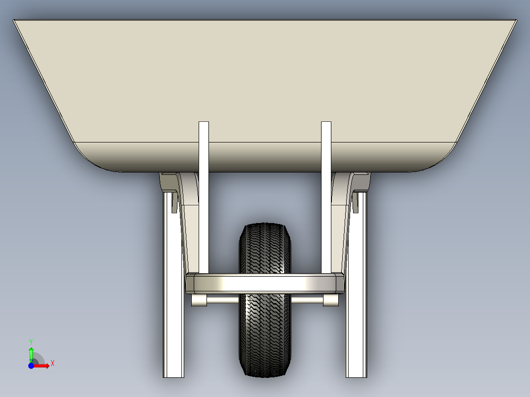 B3003345-独轮车前视图