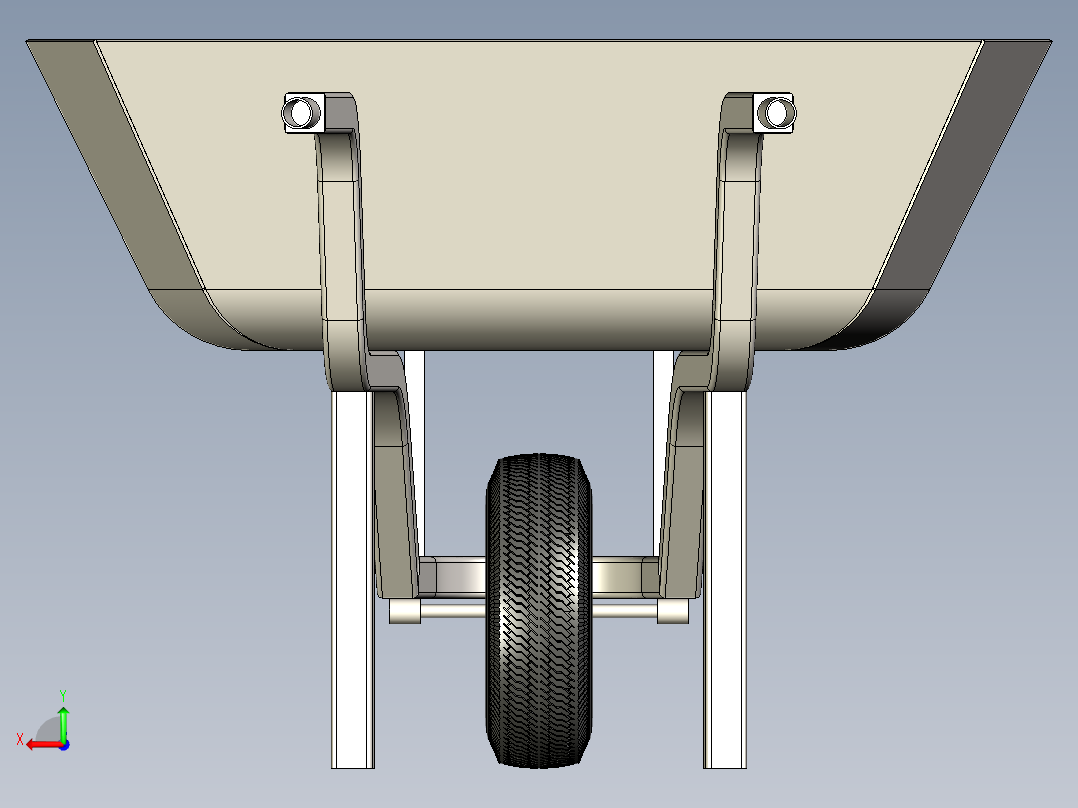 B3003345-独轮车后视图