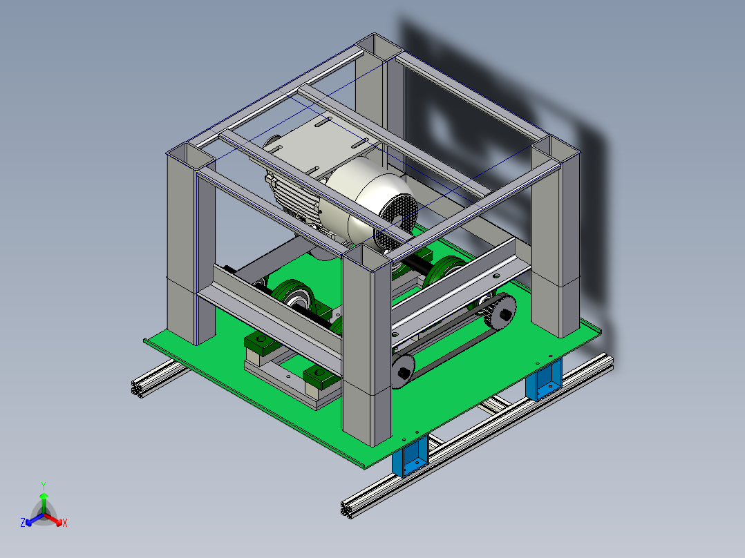 B3003905-模拟运输振动测试仪正等轴测图