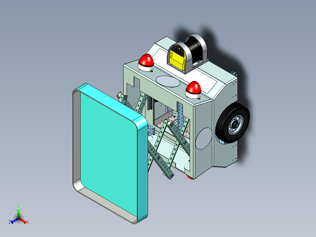 带有升降平台的智能小车