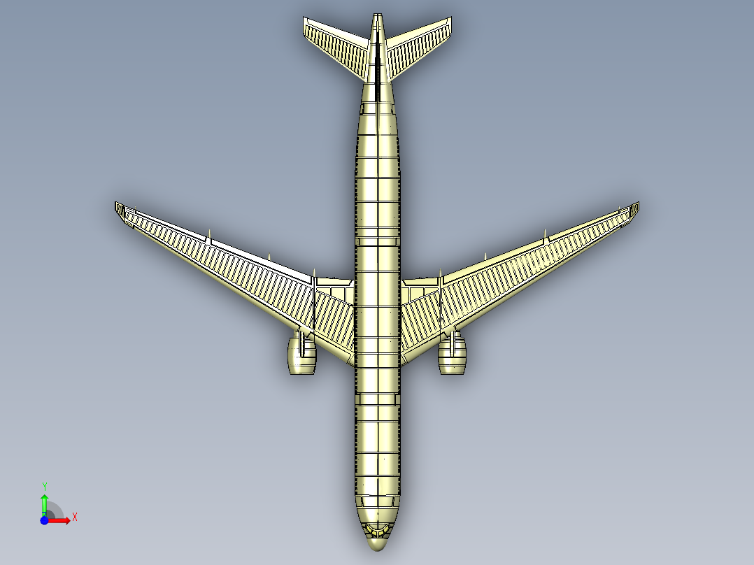 B3004199-空客A330-300客机实体组装模型前视图