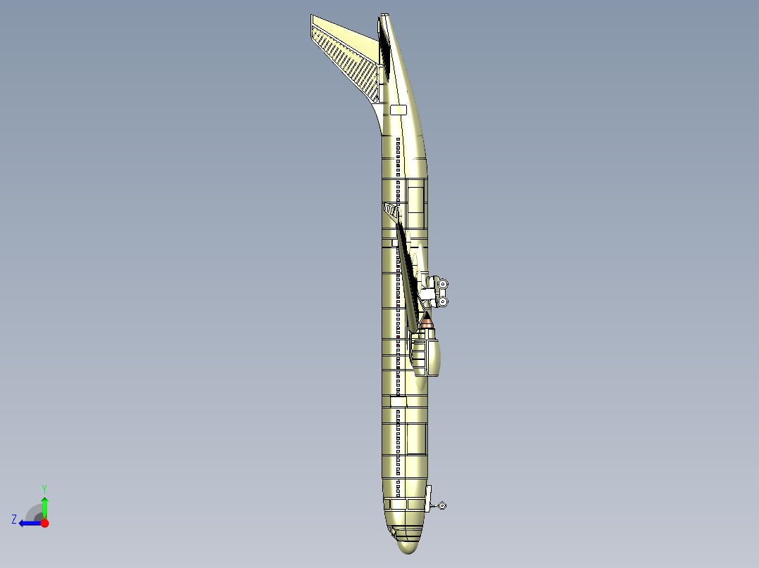 B3004199-空客A330-300客机实体组装模型右视图