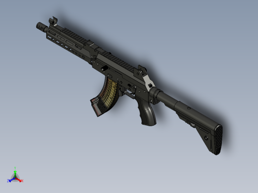 手枪左轮冲锋枪老式狙击步枪设计3D图纸akm-iridium-mini STP