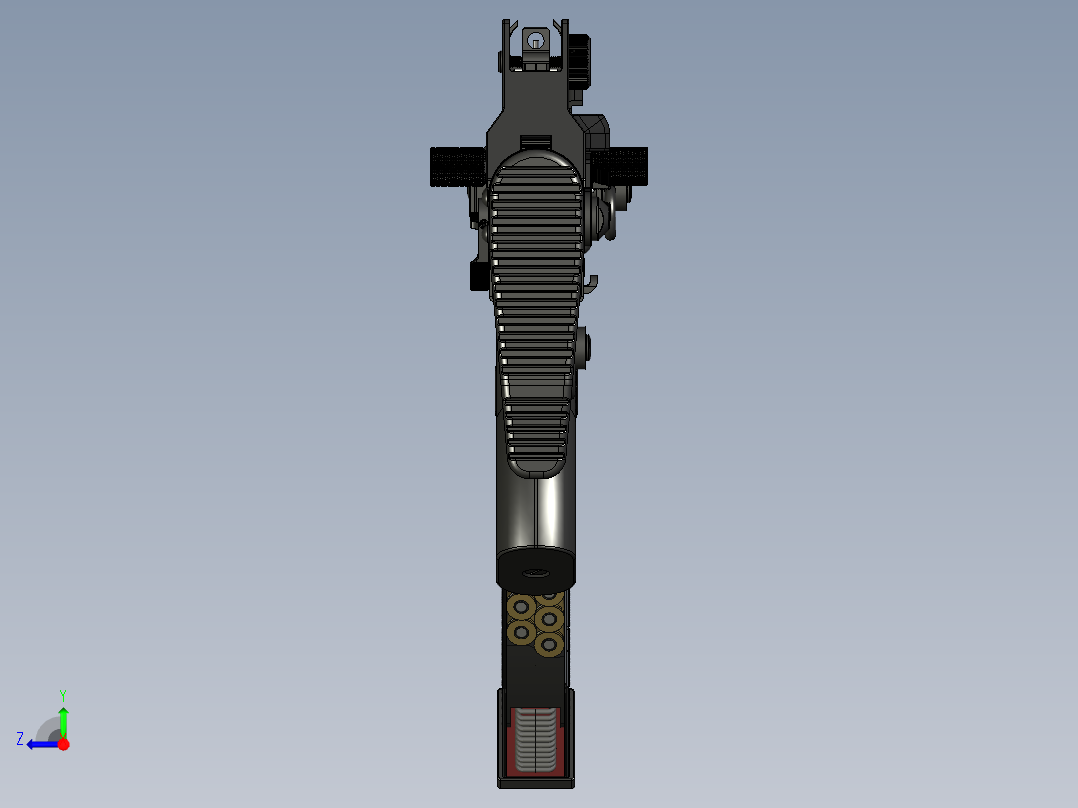 手枪左轮冲锋枪老式狙击步枪设计3D图纸akm-iridium-mini STP右视图