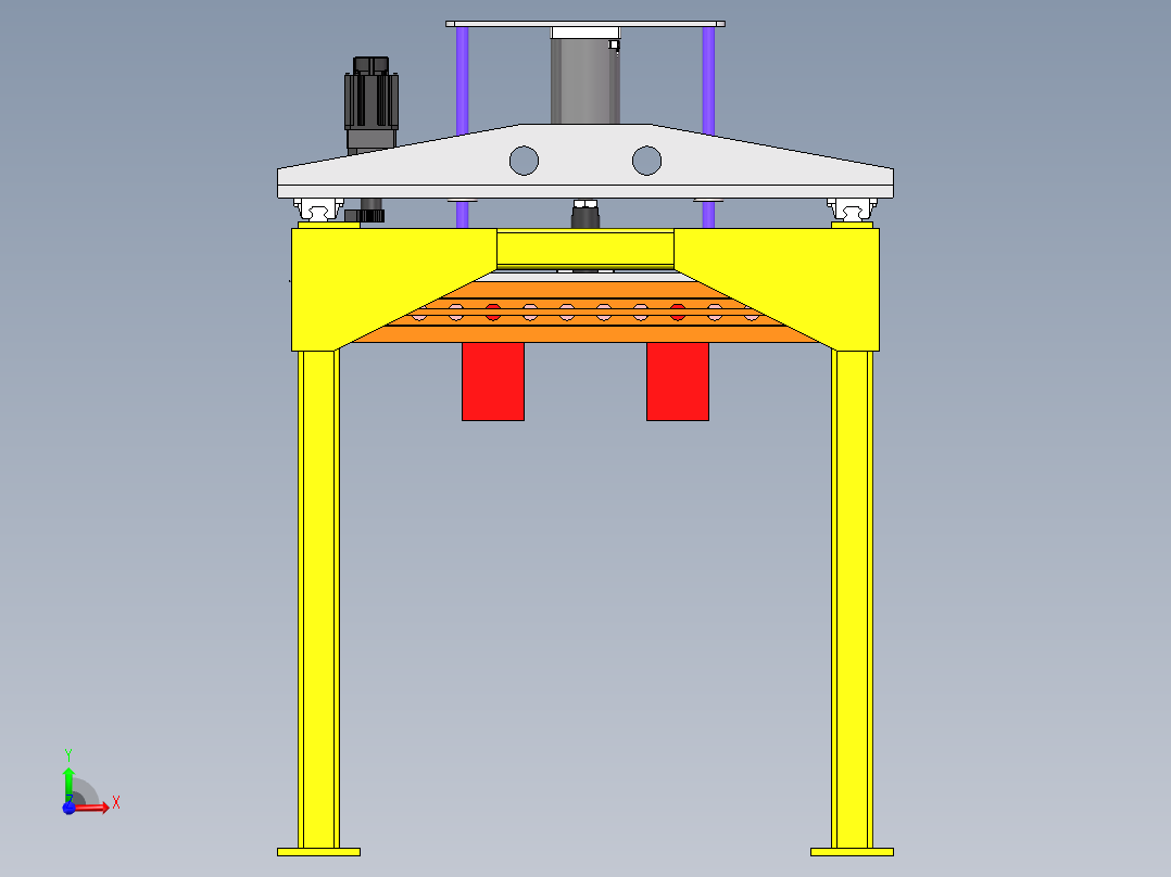 龙门下料机构前视图