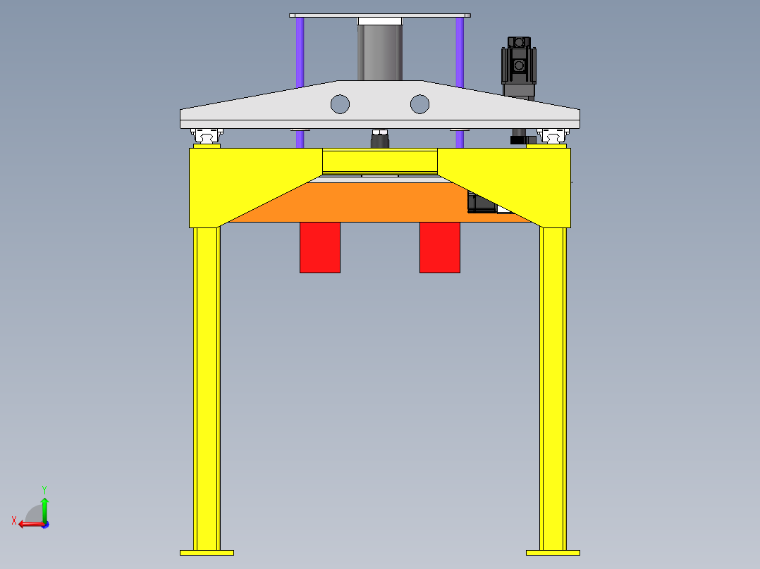 龙门下料机构后视图