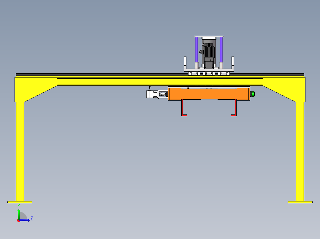 龙门下料机构左视图