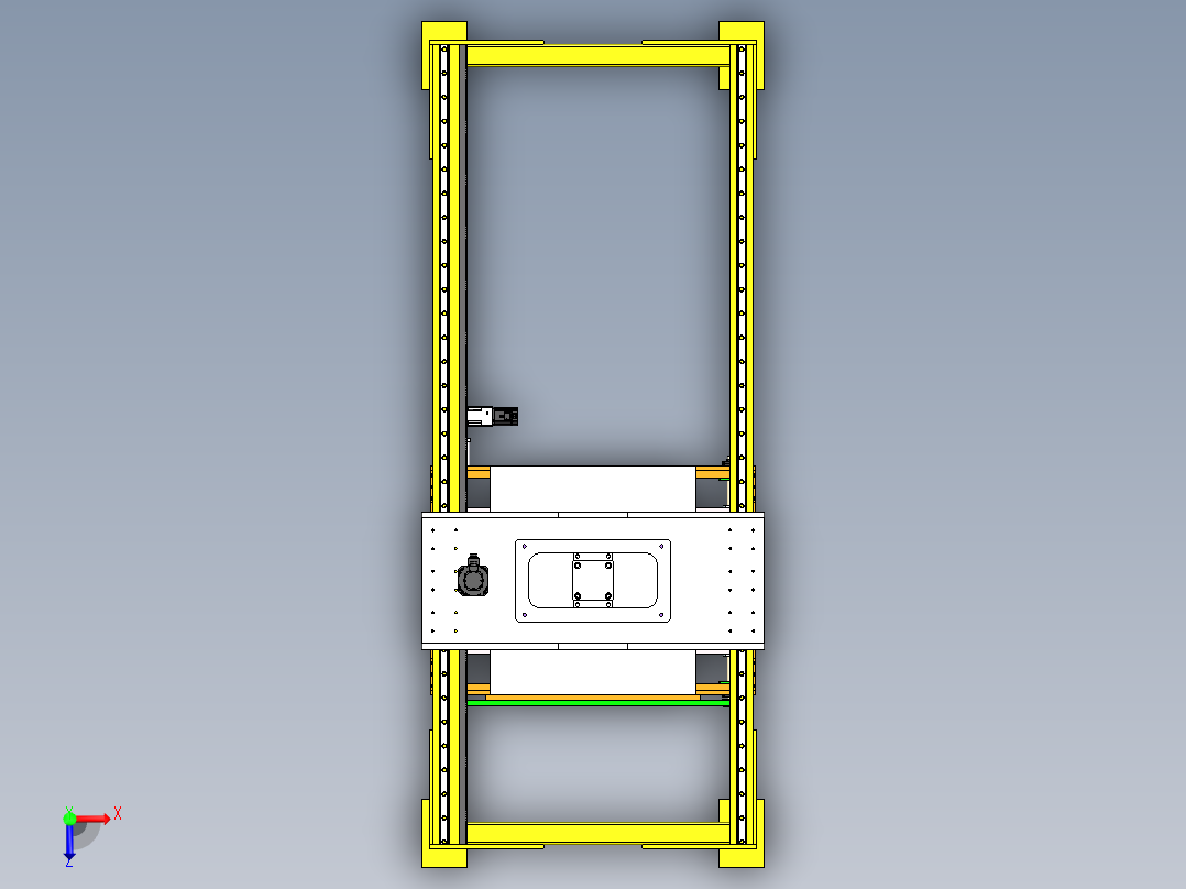 龙门下料机构俯视图