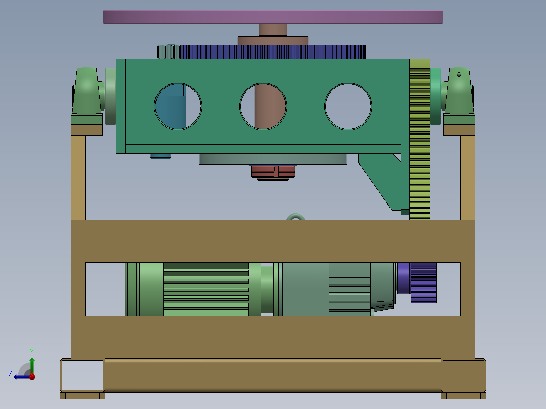 二轴变位机    sw22右视图