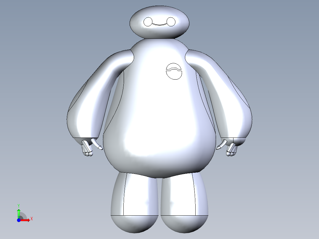 大白超能陆战队前视图