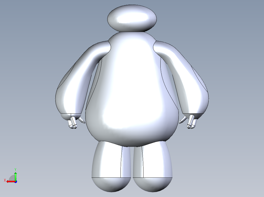 大白超能陆战队后视图