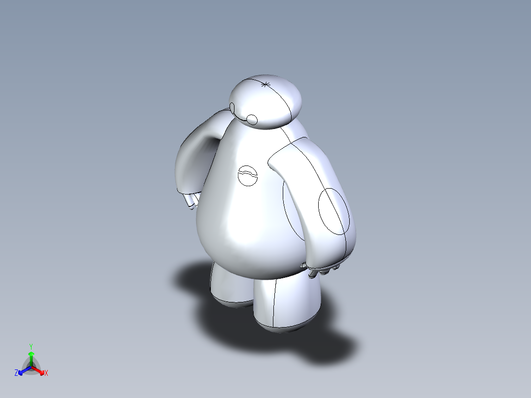 大白超能陆战队正等轴测图