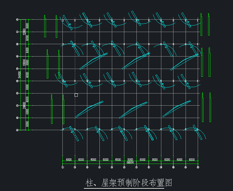 66x54米单层工业厂房结构吊装设计MF150