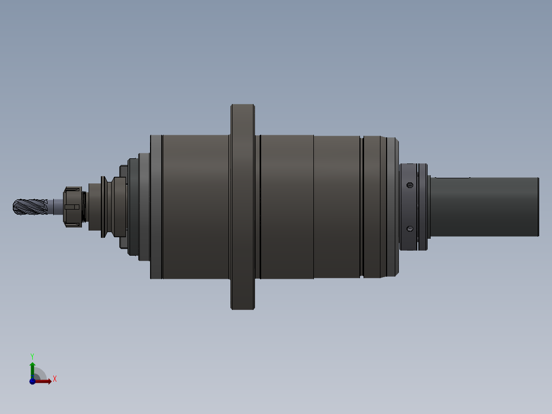 加工主轴系统设计机床自动换刀系统前视图