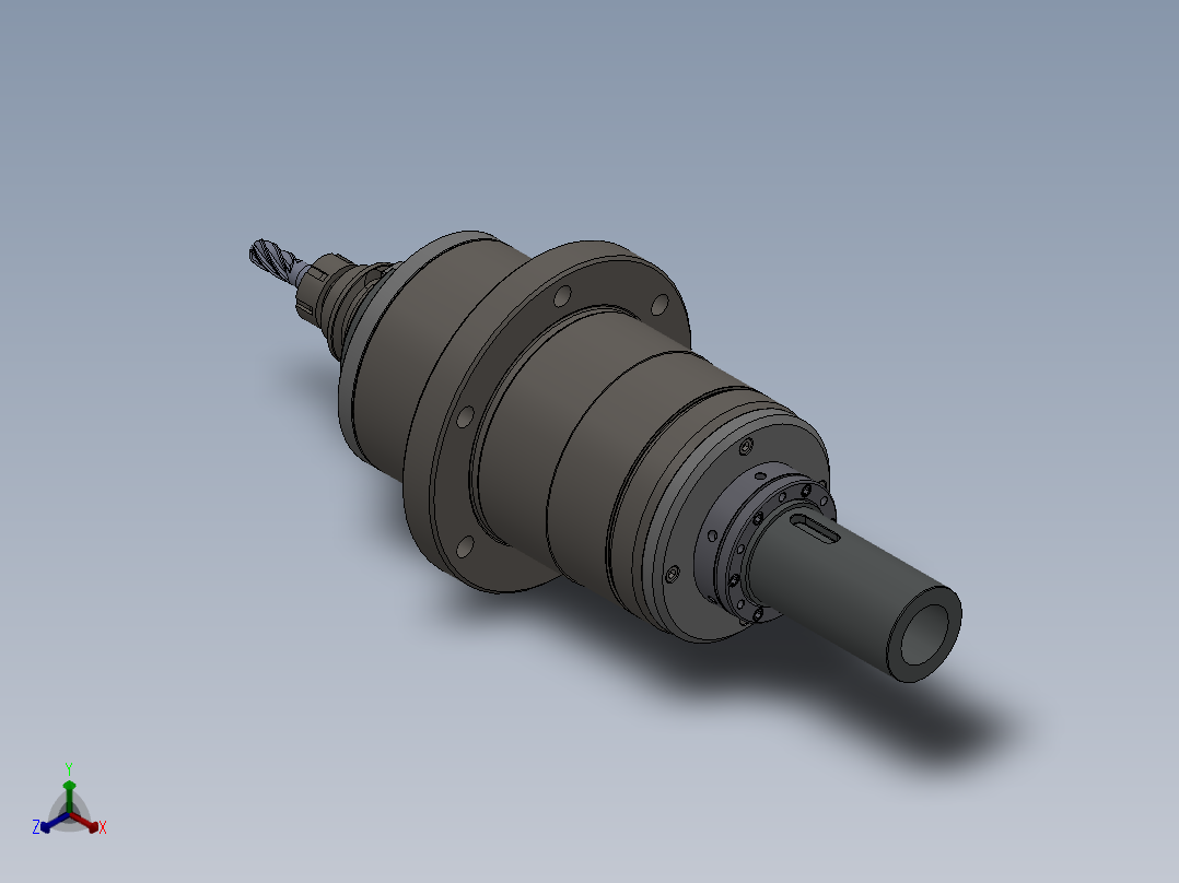 加工主轴系统设计机床自动换刀系统正等轴测图