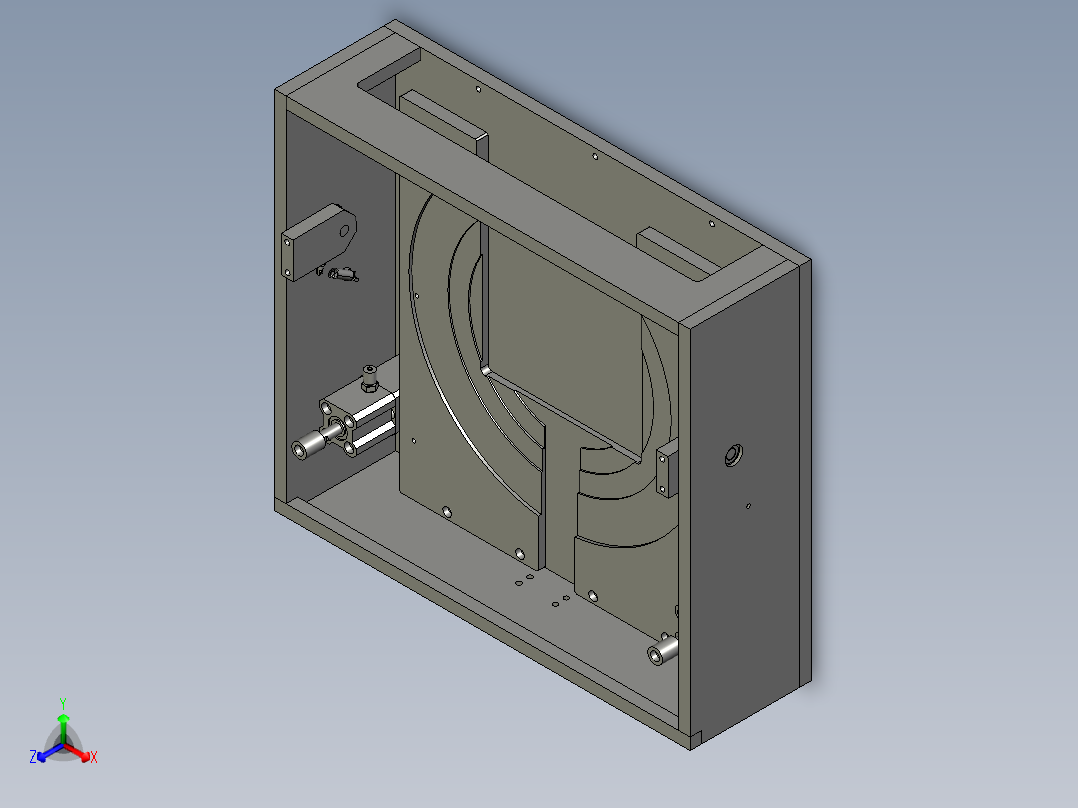 抽屉组件正等轴测图