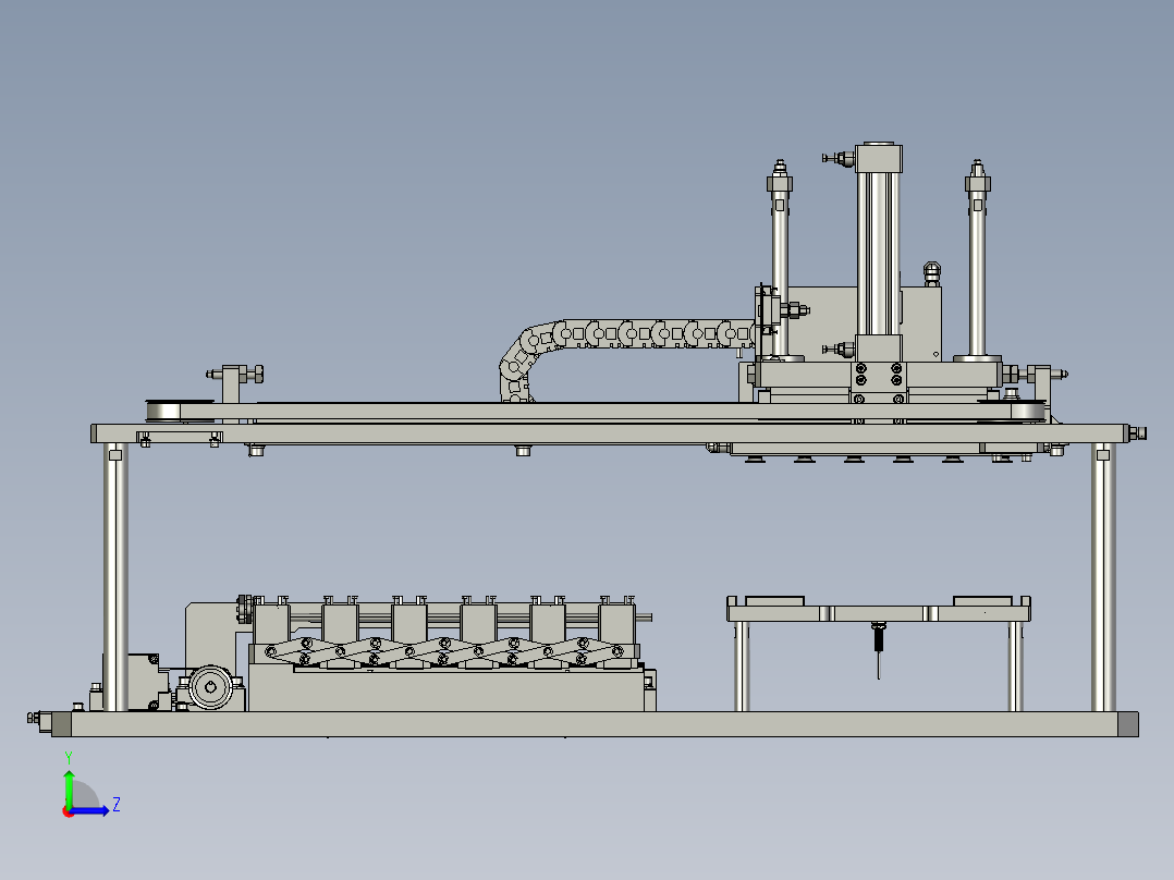 XY双向多点位置变距机构左视图