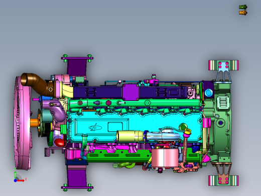 大功率重卡发动机前视缩略图