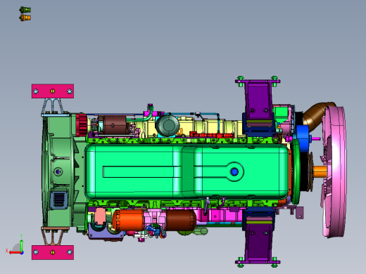 大功率重卡发动机后视缩略图