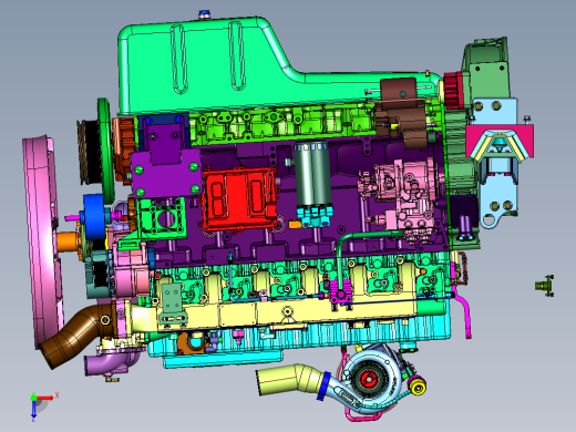 大功率重卡发动机俯视缩略图