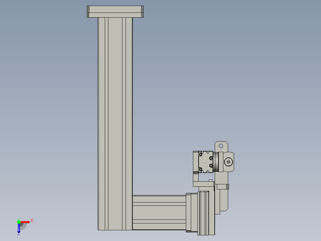 成品下料总成成品俯视图