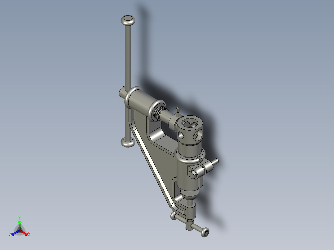 隔板加工用冲孔装置正等轴测图