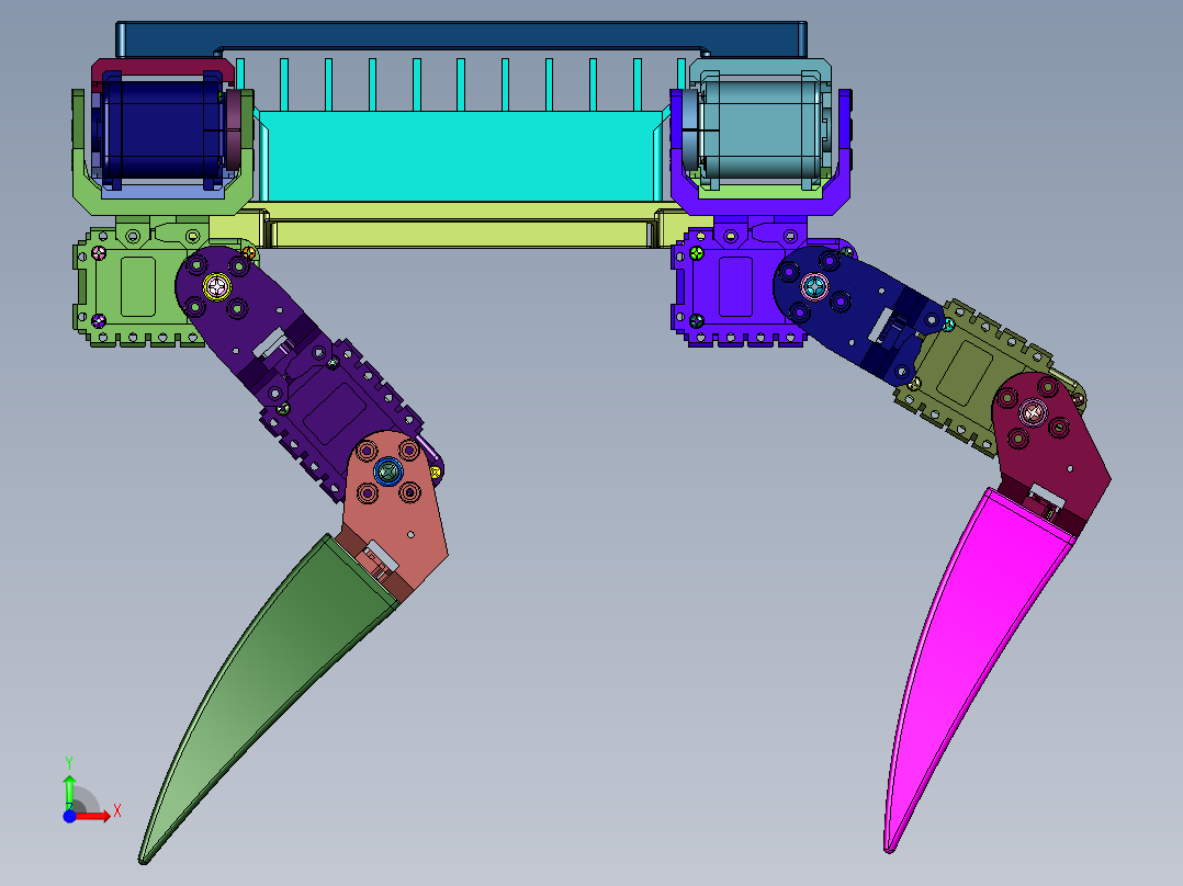 家庭宠物看护的智能机器人装置前视图