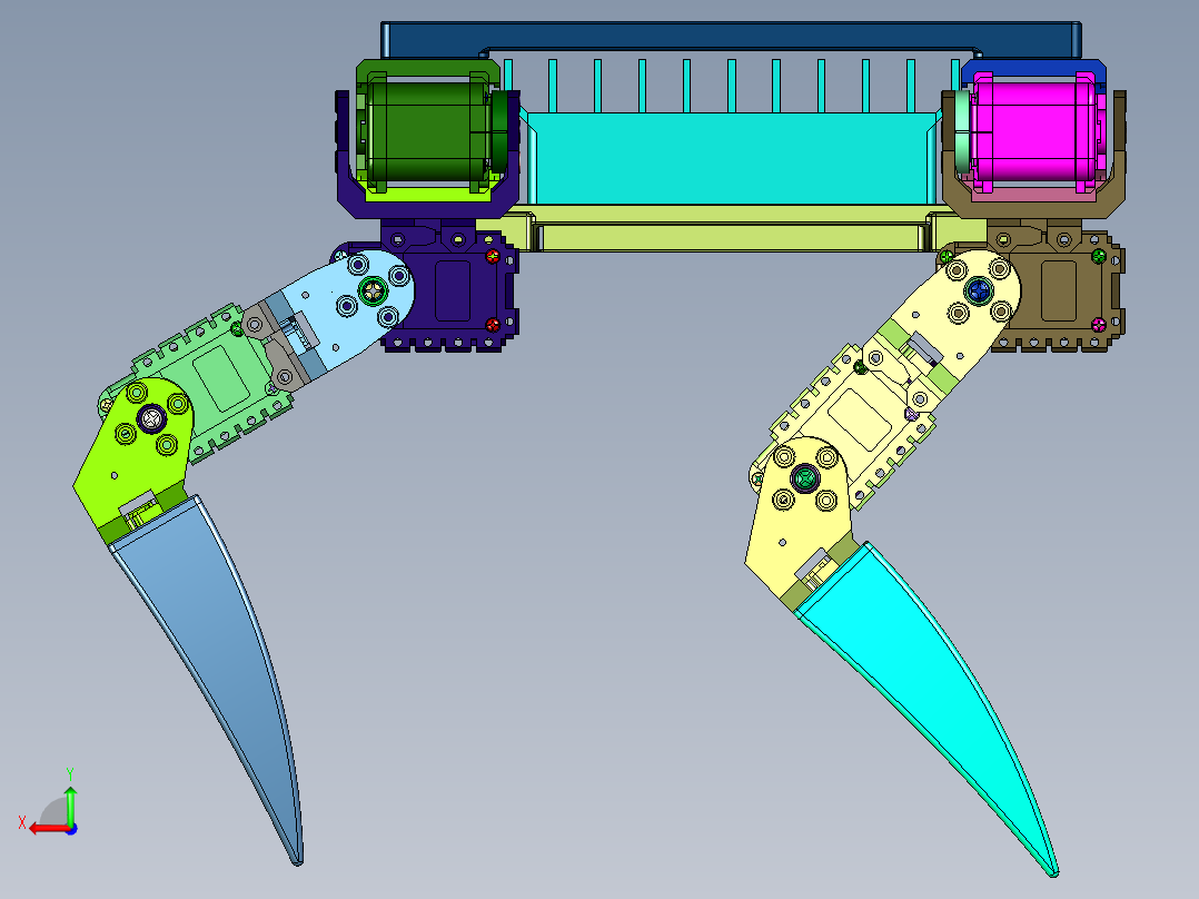 家庭宠物看护的智能机器人装置后视图