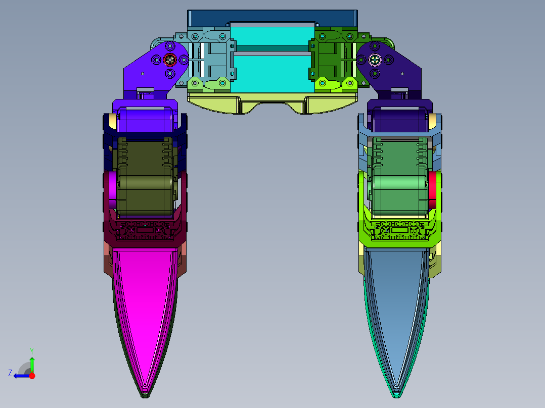 家庭宠物看护的智能机器人装置右视图