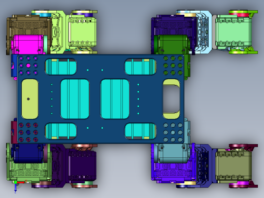 家庭宠物看护的智能机器人装置俯视缩略图