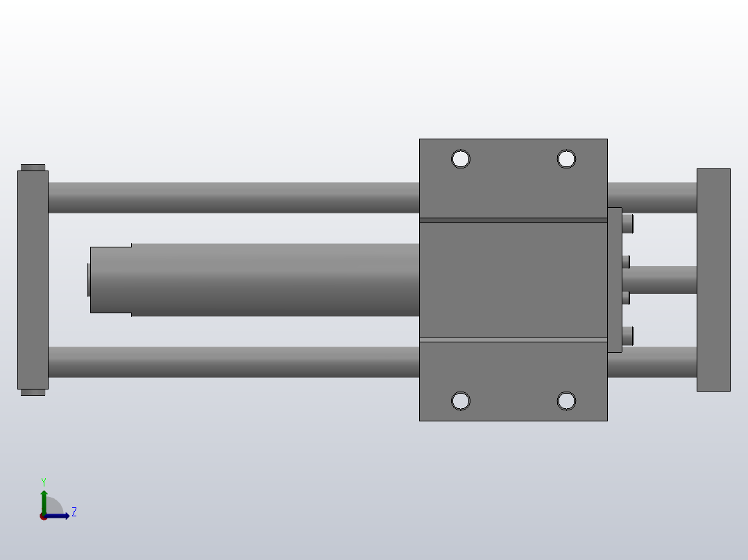MGC带导杆气缸系列[MGCMB25-150-R]左视图