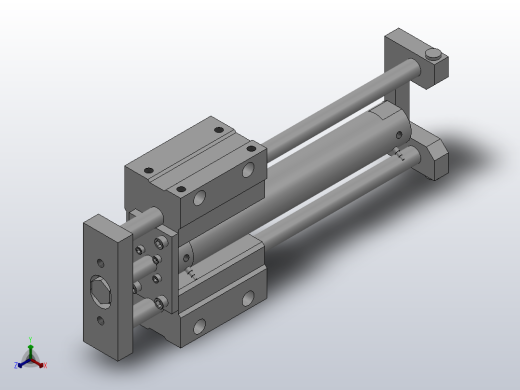 MGC带导杆气缸系列[MGCMB25-150-R]正等轴测缩略图