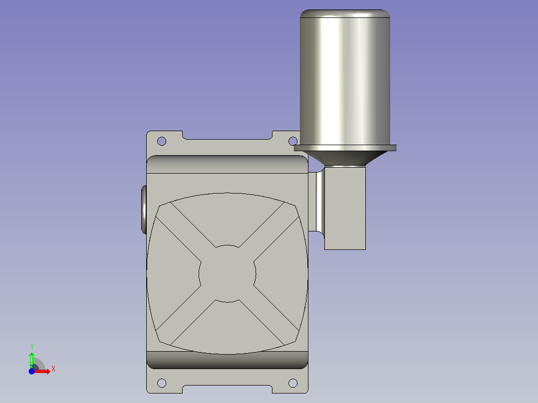 竖直翻转电机减速机WPEDX120-175-30)前视图