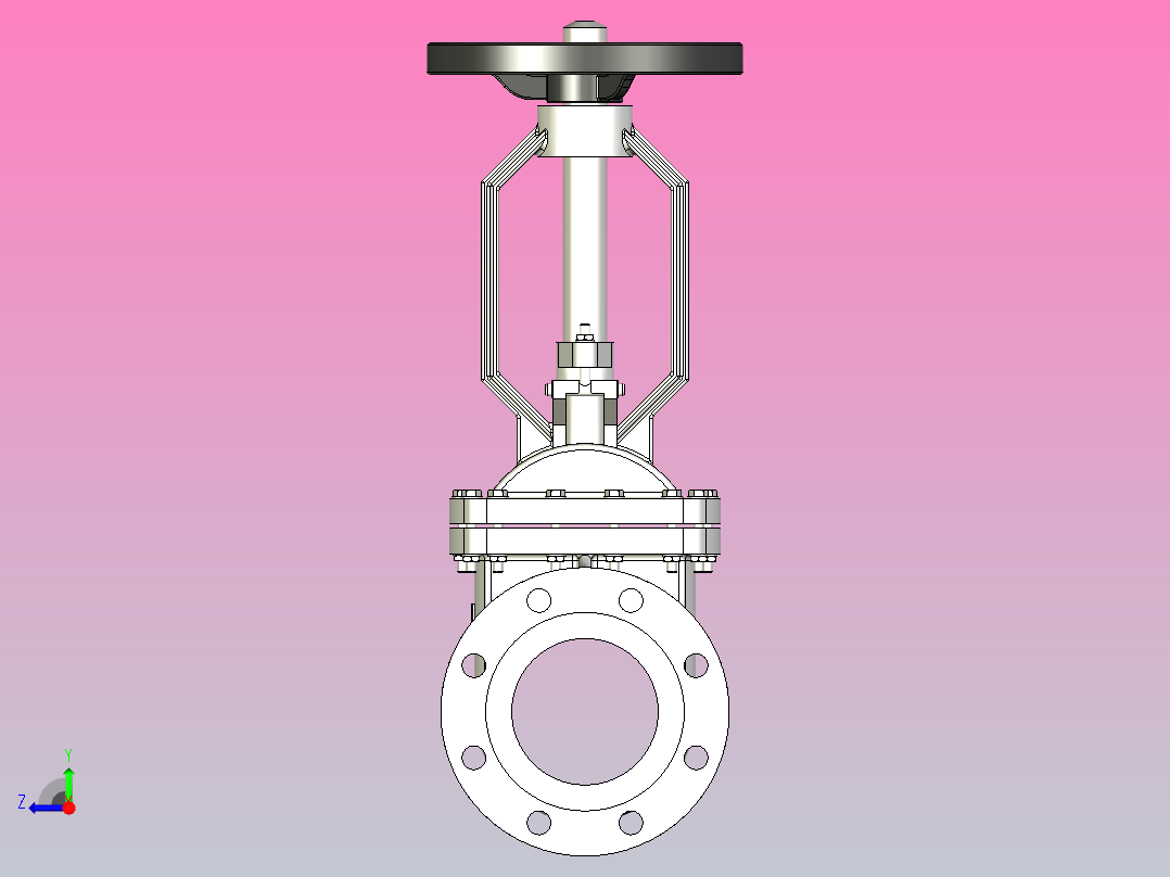 4英寸闸阀右视图