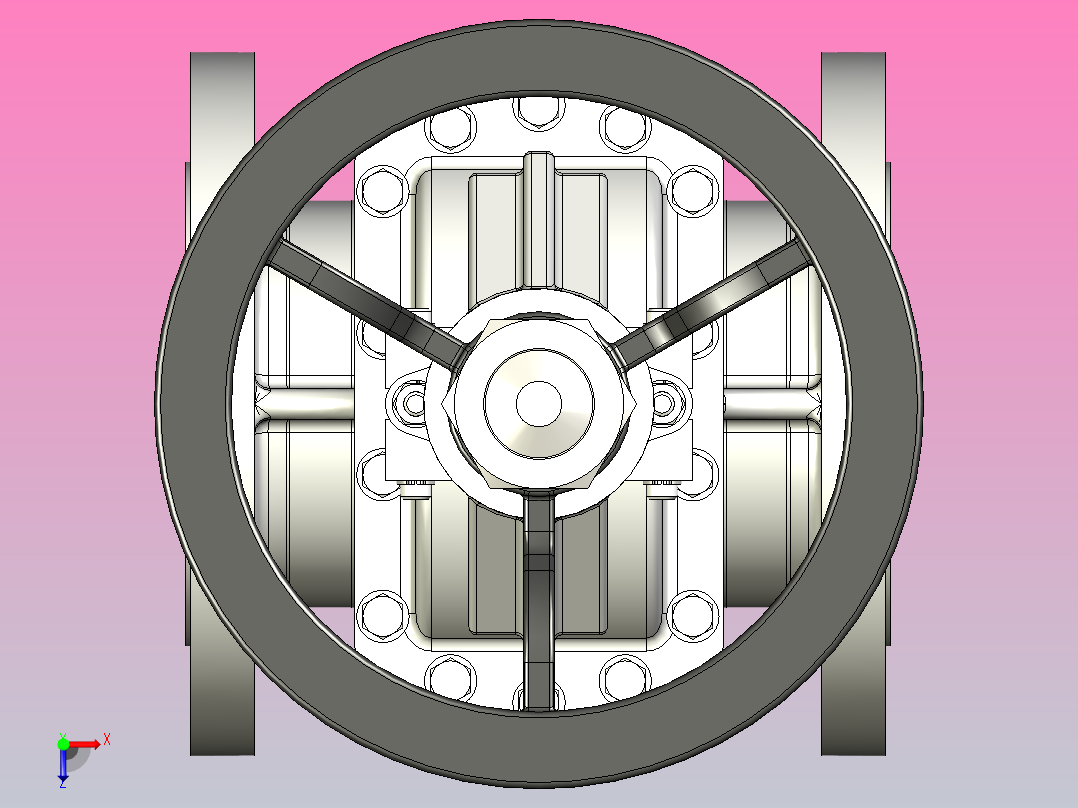 4英寸闸阀俯视图