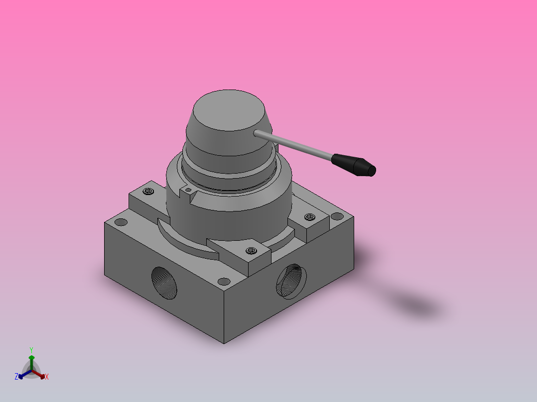 MFH4[MFH230-04-E]手动阀正等轴测图