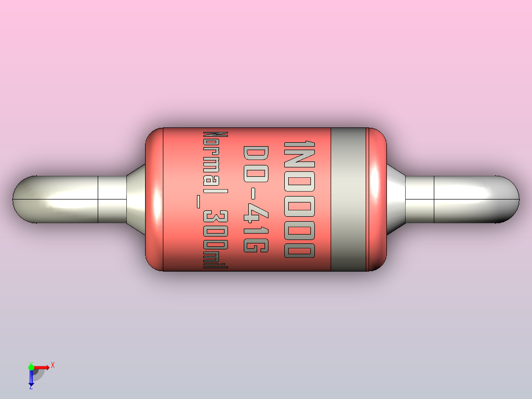 轴向二极管外壳DO-41G_Normal_300mil_rev1.0.zip.zip俯视图