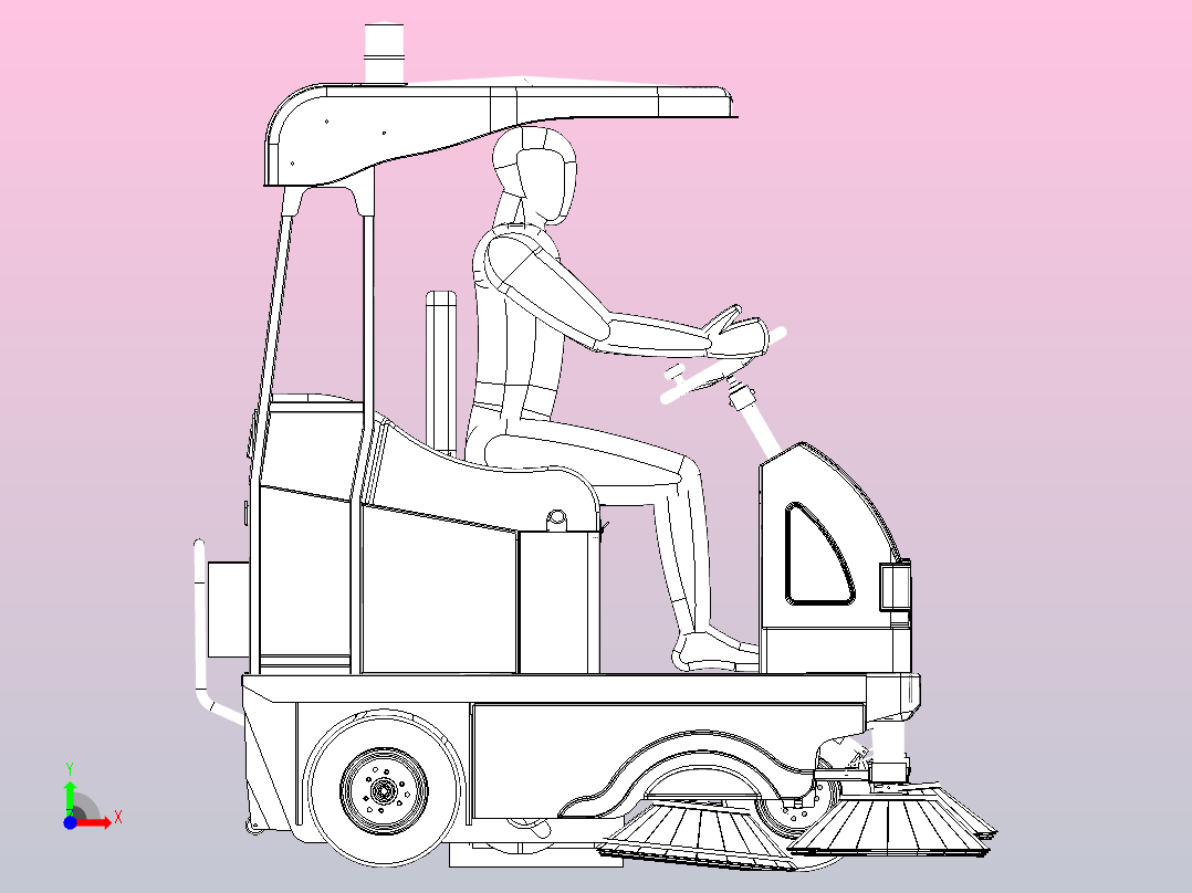 道路清扫车前视图