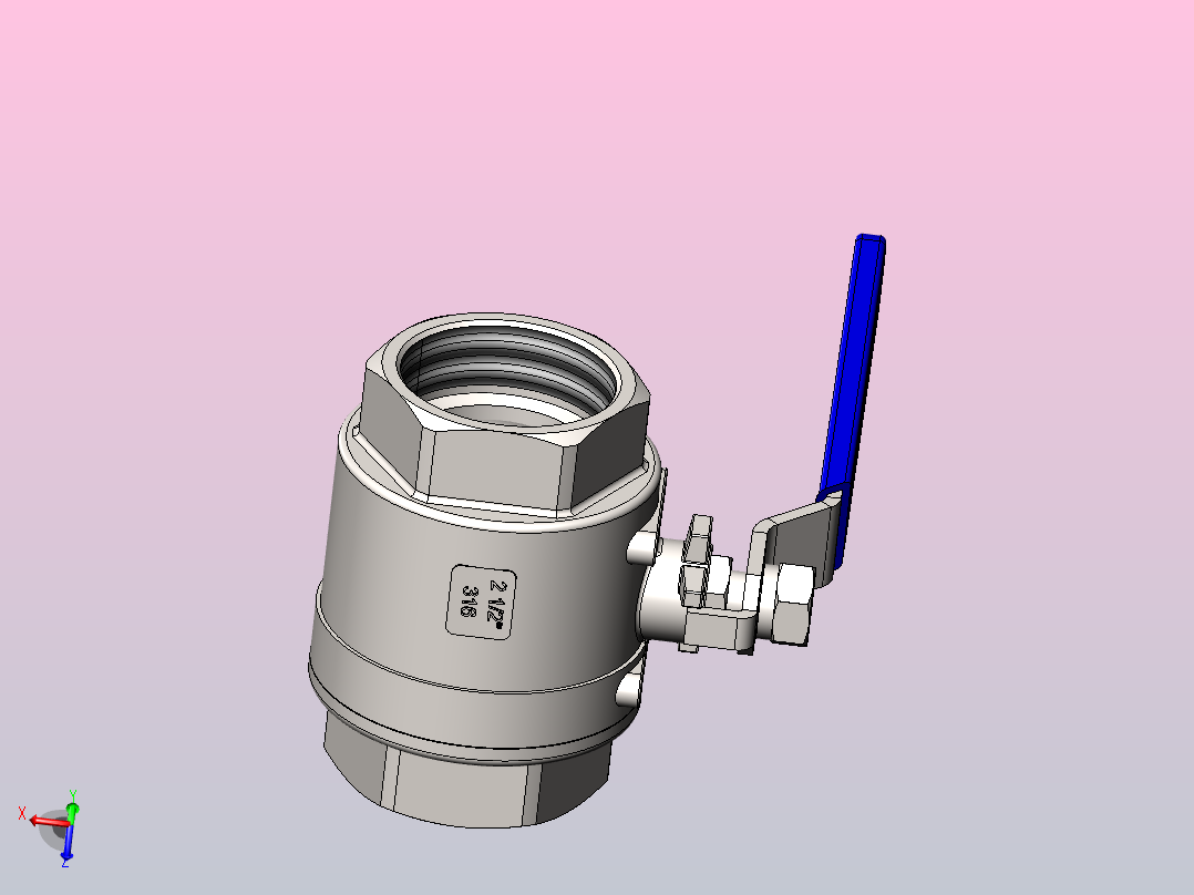 球阀 2.5 英寸主视图