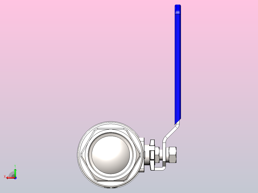 球阀 2.5 英寸后视图